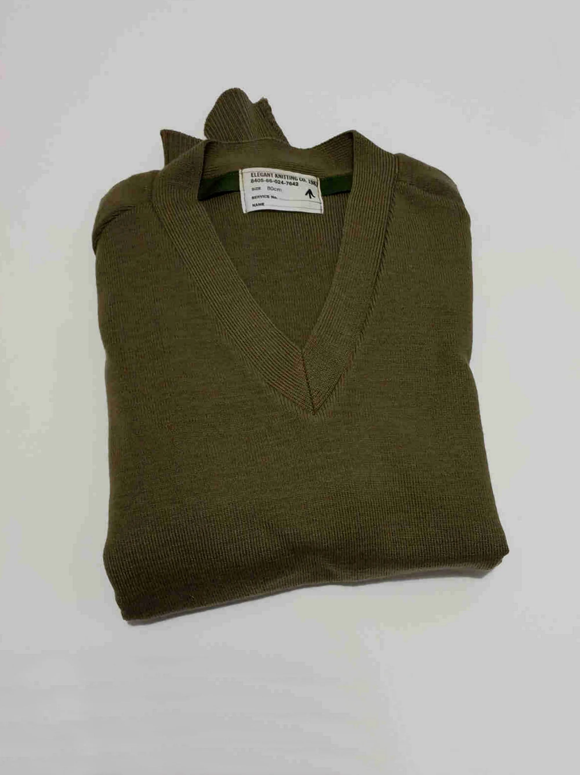 1980s Woollen Army Jumper - New Old Stock - Small