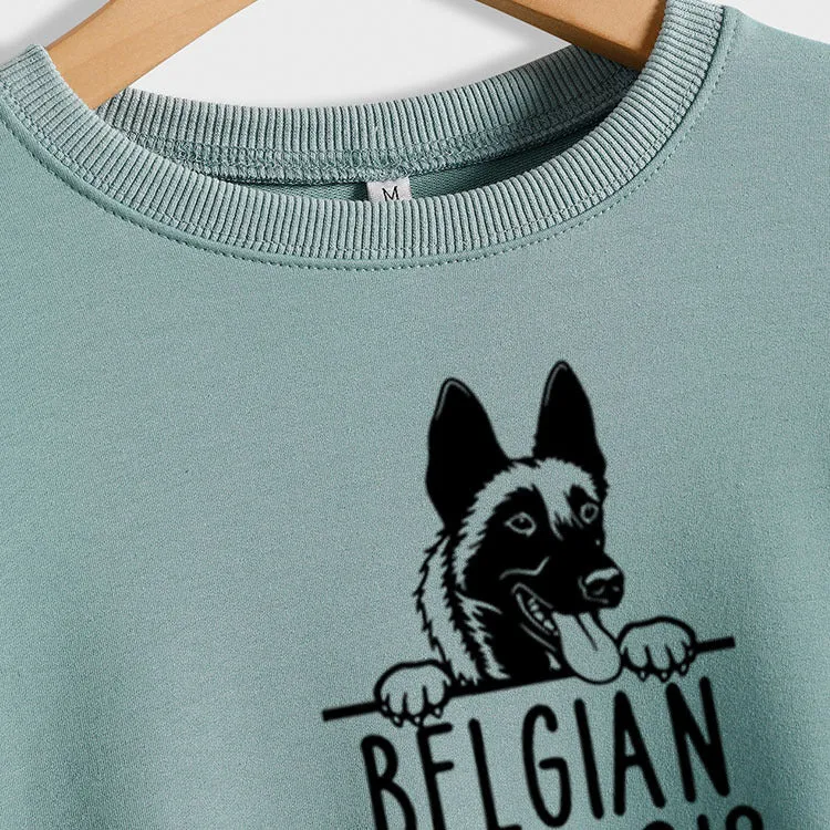 BELGIAN MALINOIS Mom Printed Loose Long Sleeve