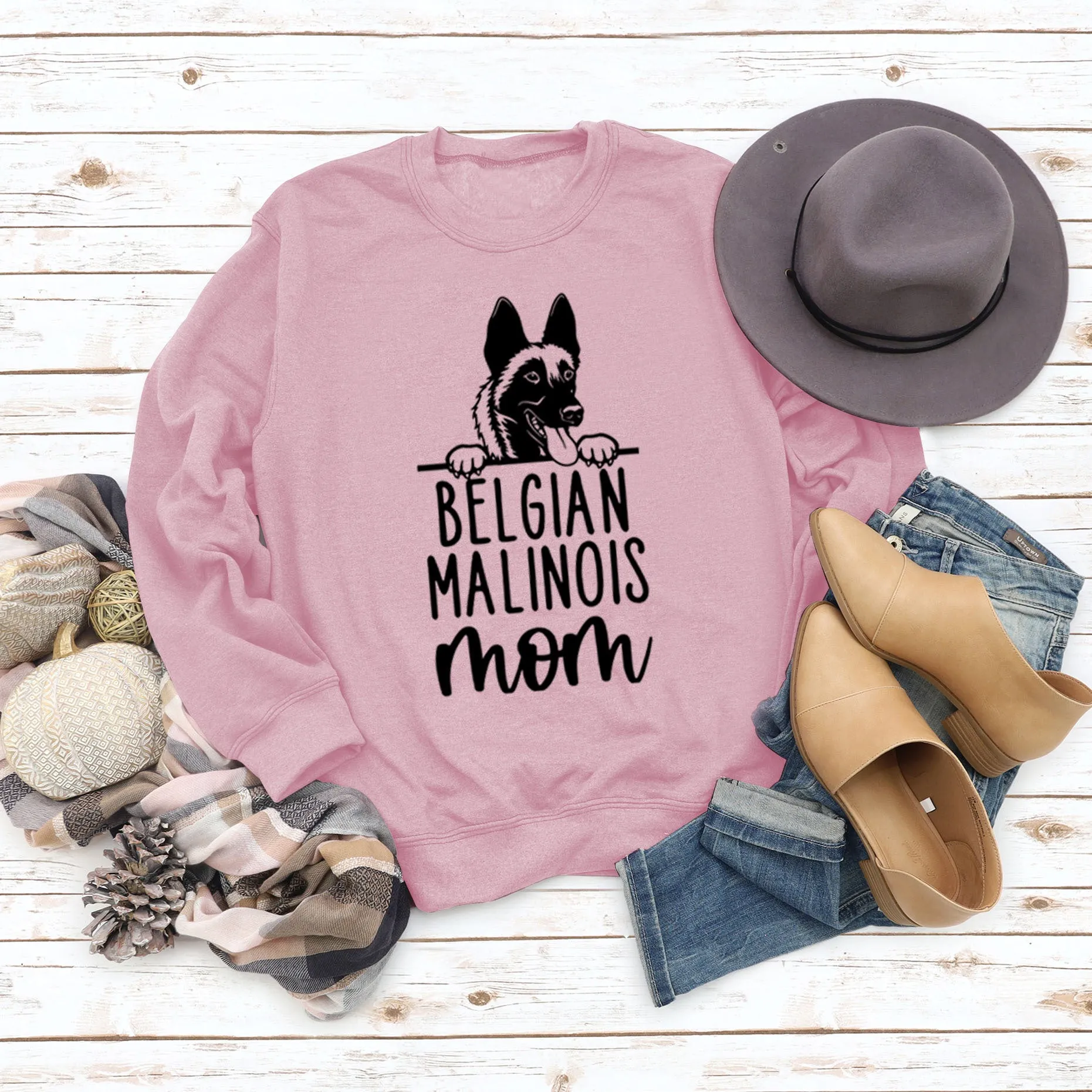 BELGIAN MALINOIS Mom Printed Loose Long Sleeve