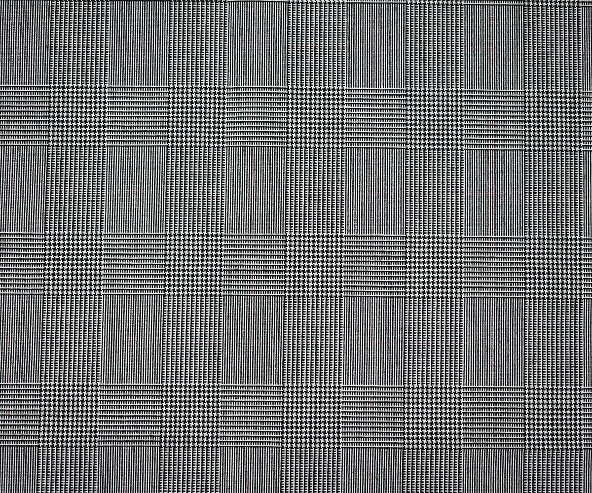 Black-White-Red Poly Wool Glen Plaid Woven Shirting Fabric