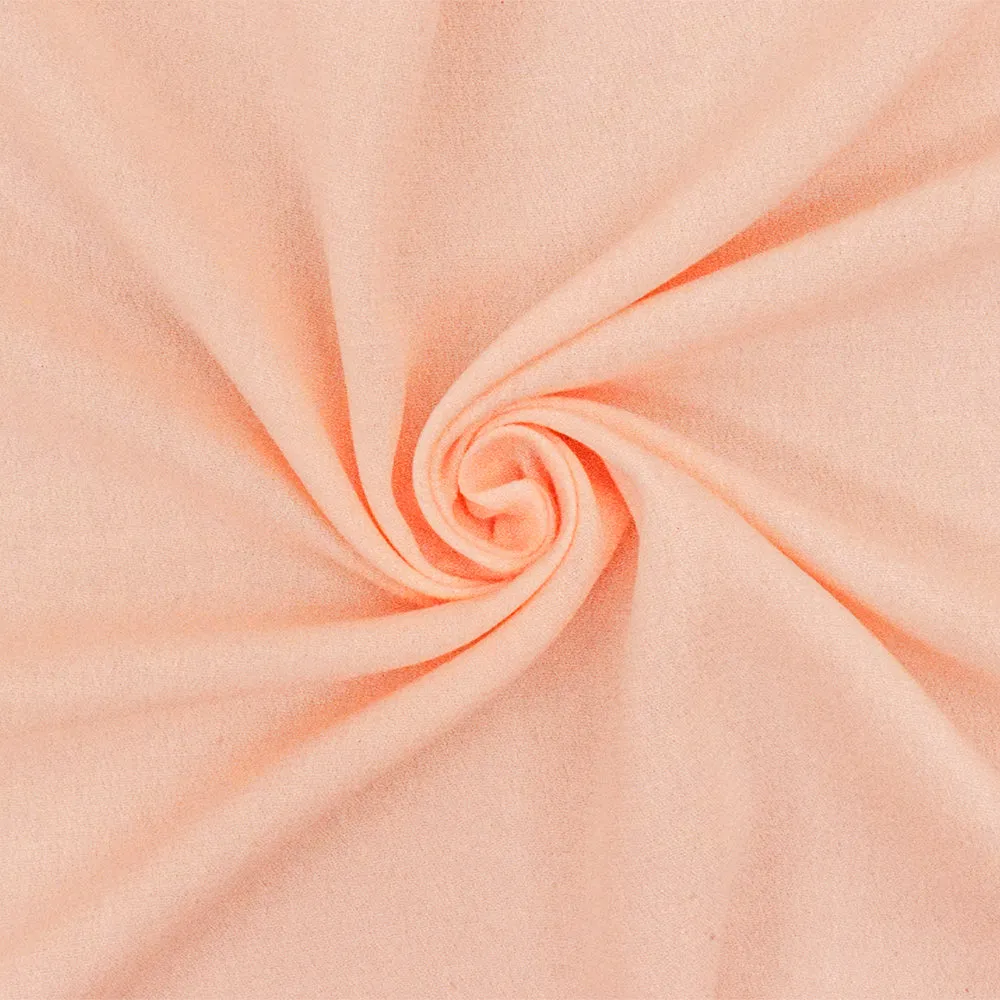 Blush Peach Solid Rayon Crepe Woven Fabric