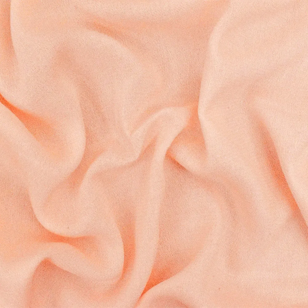 Blush Peach Solid Rayon Crepe Woven Fabric