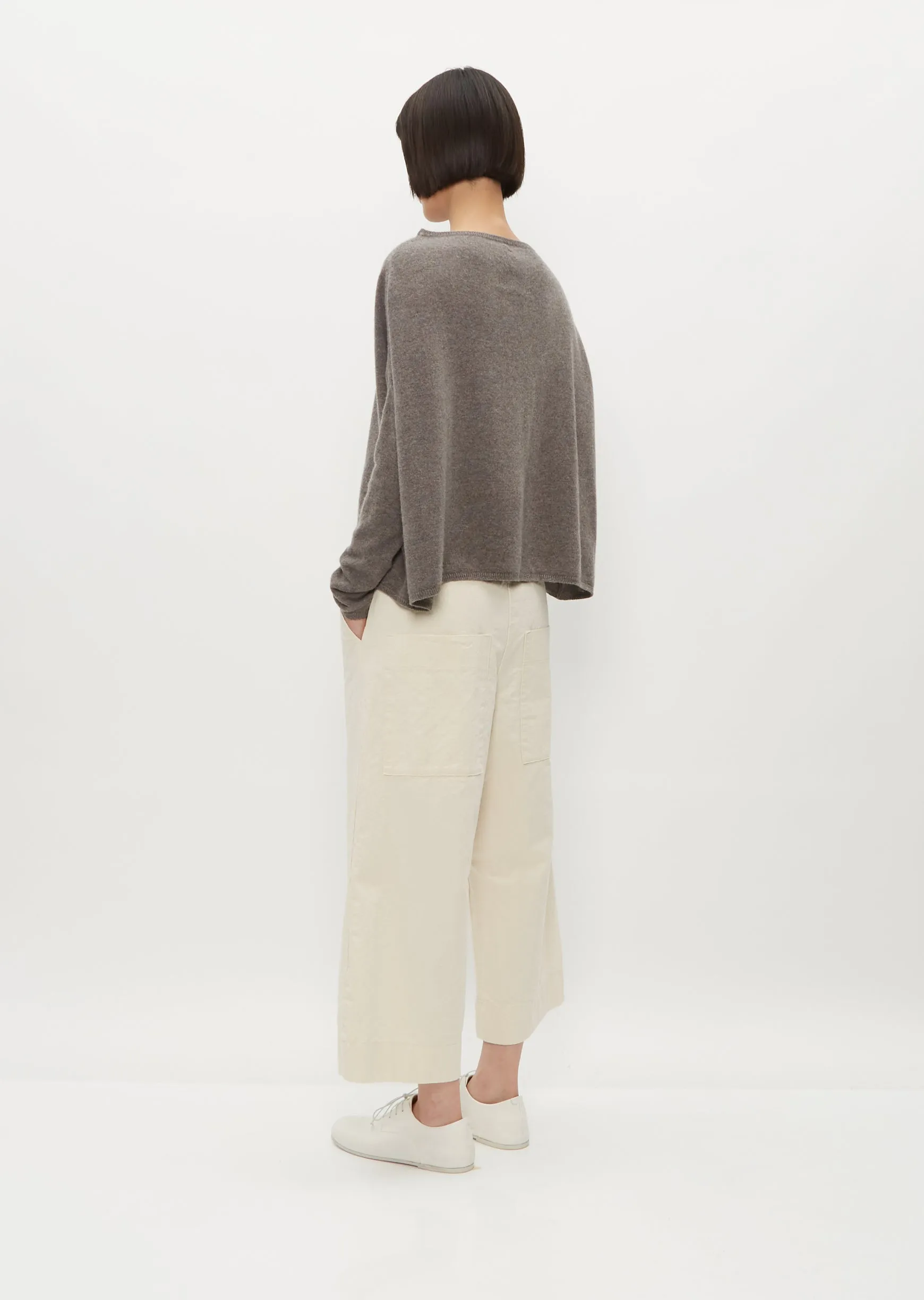 Boatneck Cashmere Sweater — Grey