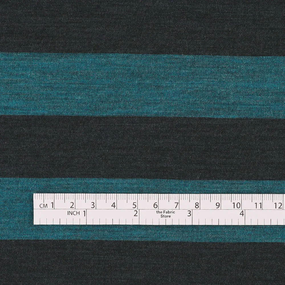 Bold Stripe Merino Jersey - Deep Sea