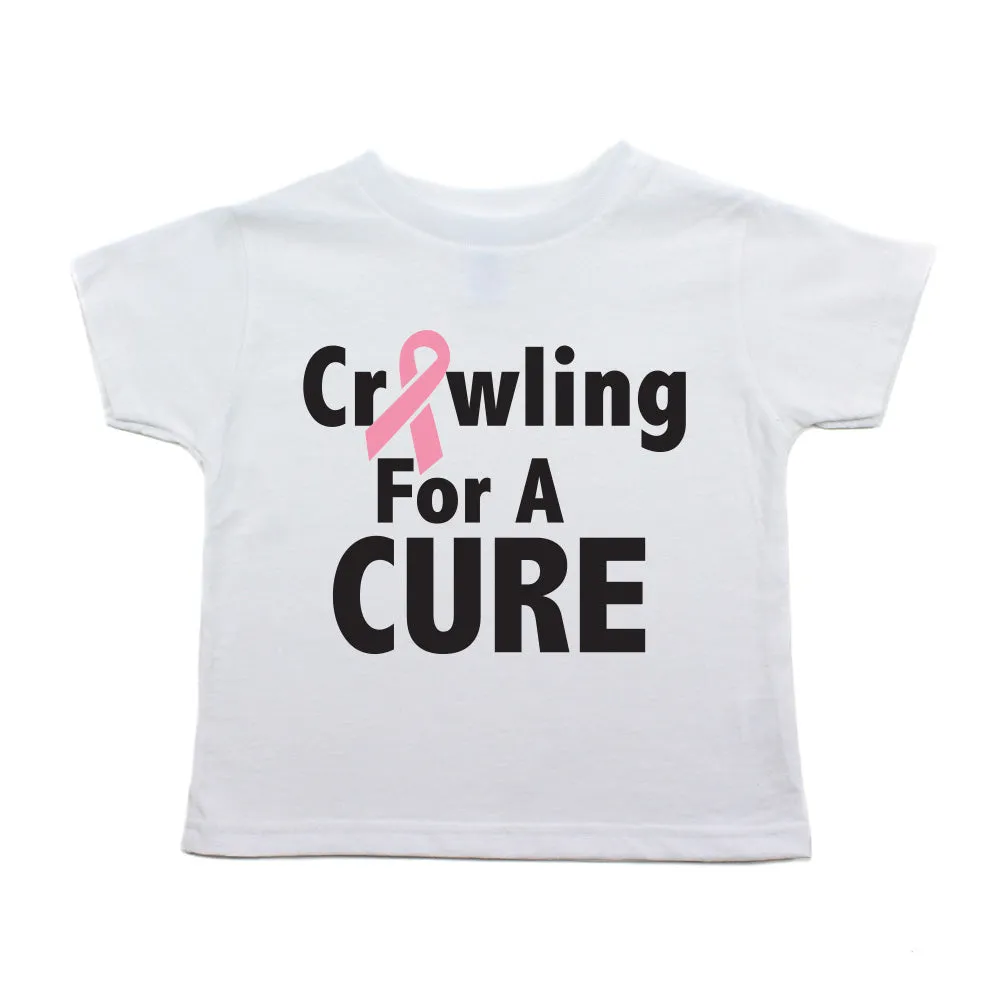 Breast Cancer Awareness Crawling for A CURE Toddler T-Shirt