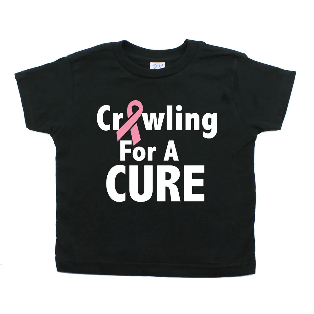 Breast Cancer Awareness Crawling for A CURE Toddler T-Shirt