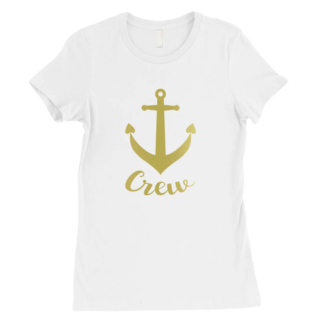 Bride Crew Anchor-GOLD Womens T-Shirt Exciting Cool Celebration