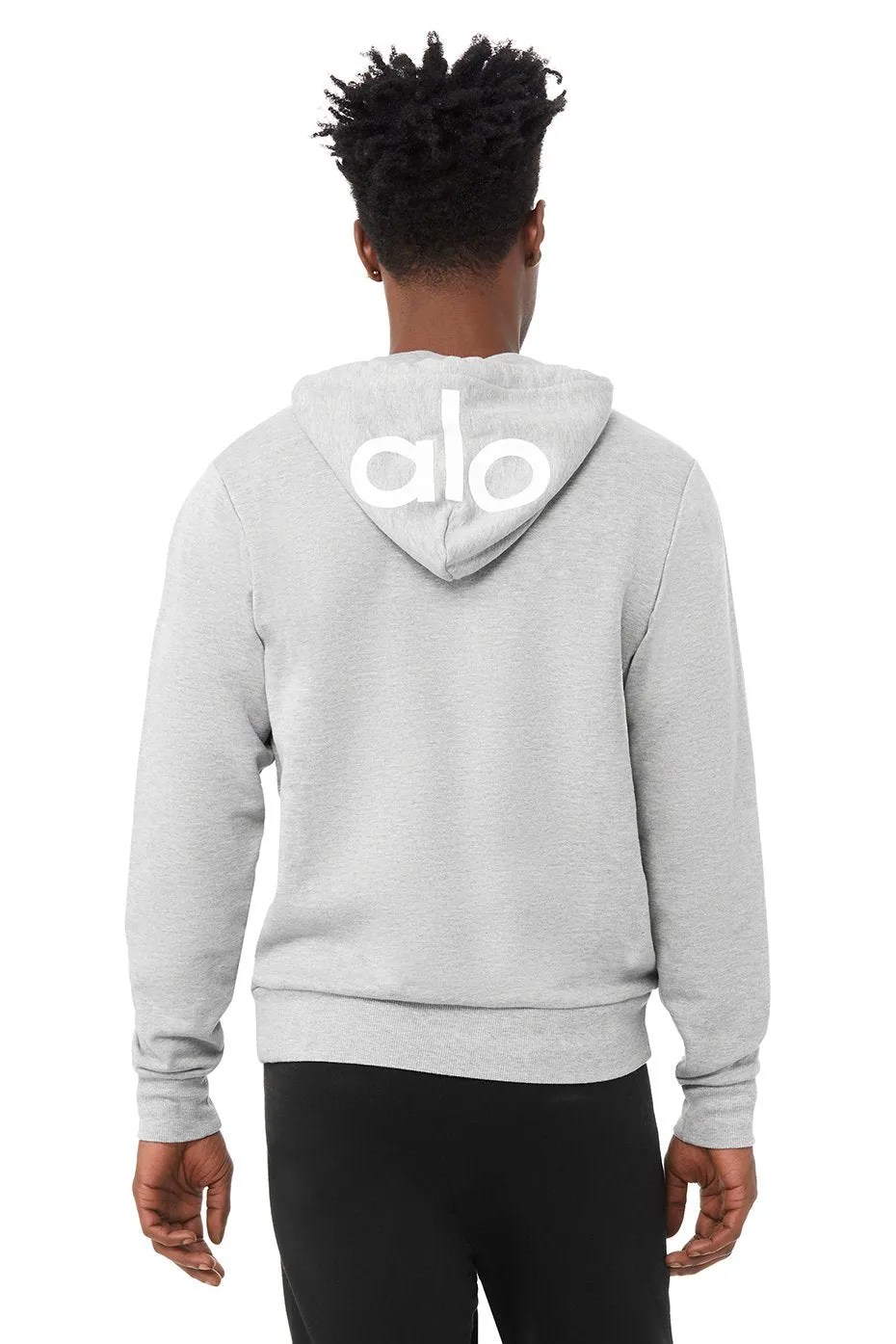 Caliber Zip Hoodie - Athletic Heather Grey/White