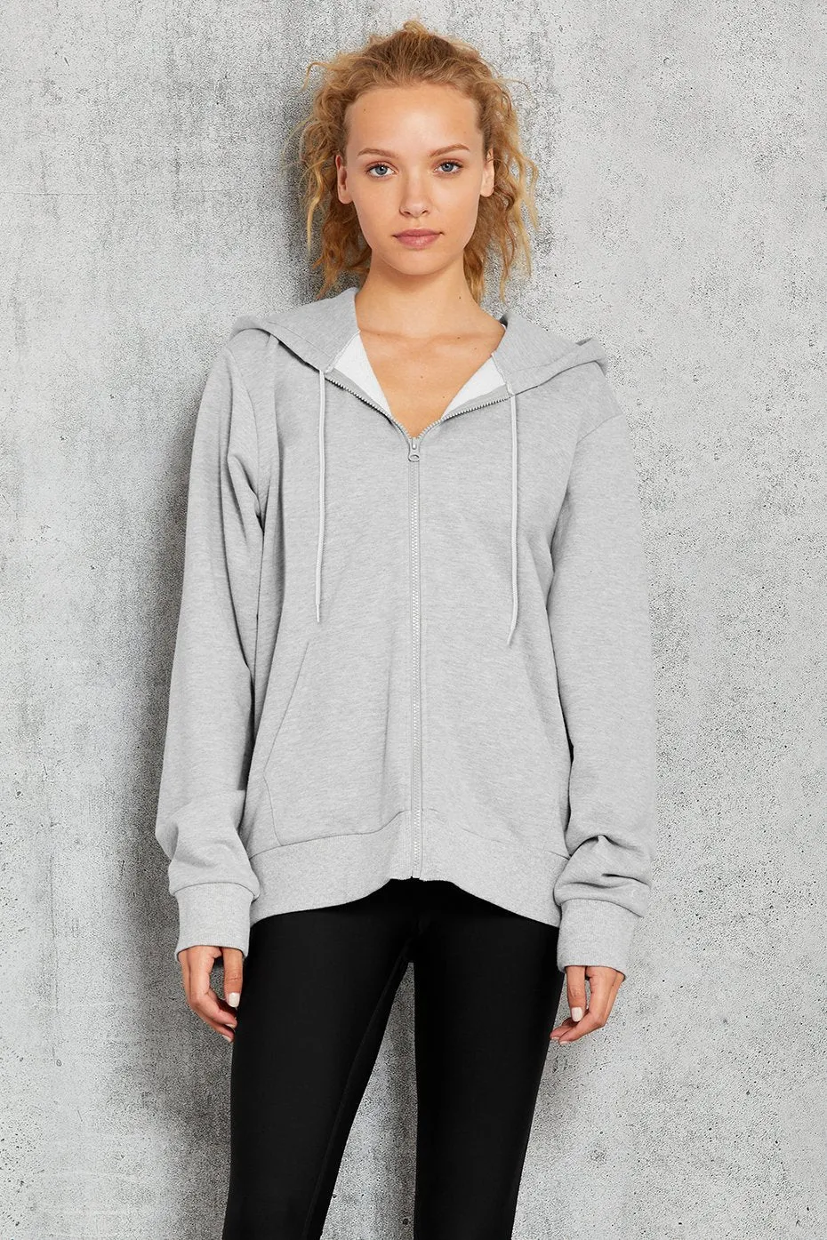 Caliber Zip Hoodie - Athletic Heather Grey/White