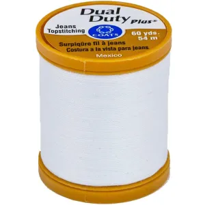 Coats Dual Duty Plus Jean & Topstitching Thread 60yd White