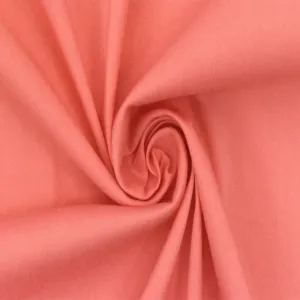 Coral Reef Pink Solid Stretch Cotton Blend Broadcloth Woven Fabric