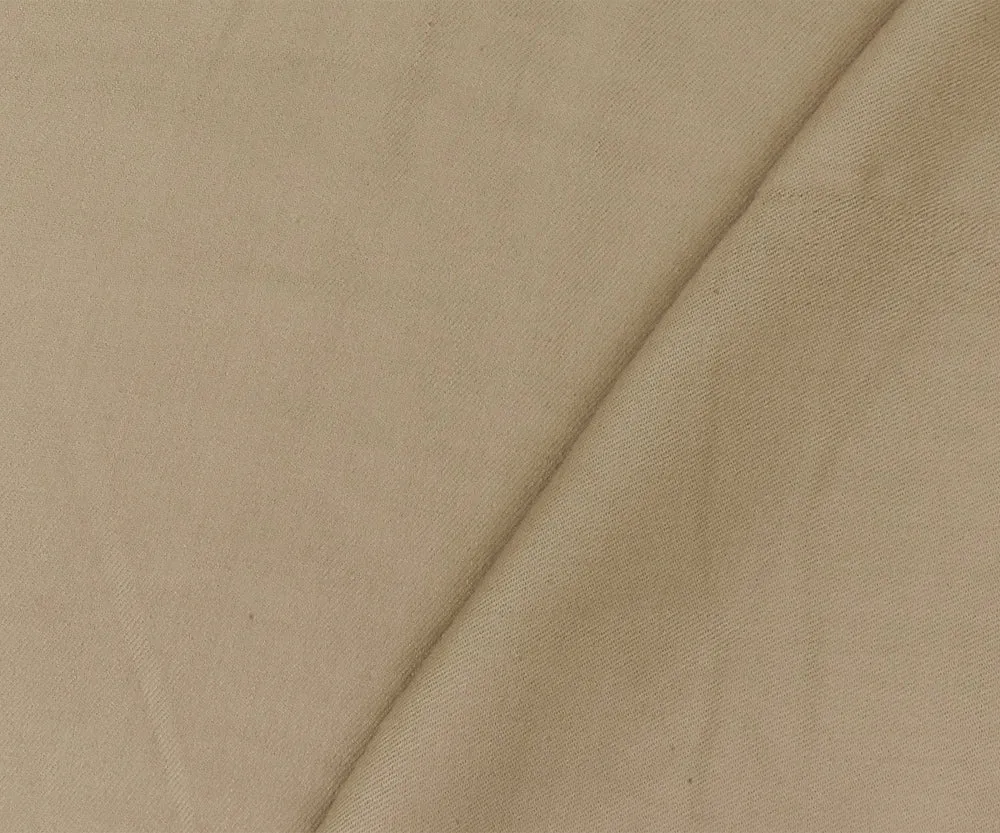 Cream Beige Rayon Challis Solid Woven Fabric