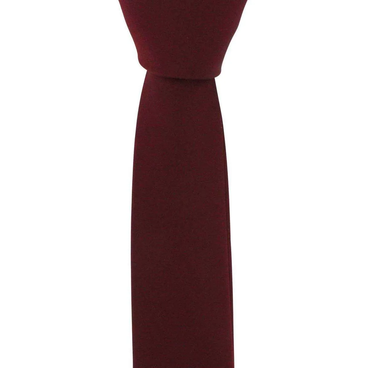 David Van Hagen Skinny Microfibre Tie  - Wine