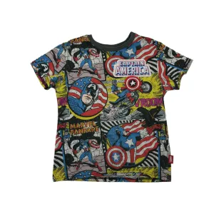 Disney t-shirt 5-6 years Marvel superheroes comic print pattern short sleeve cotton