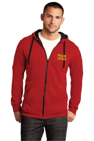 District Young Mens Concert Full-Zip Hoodies, New Red