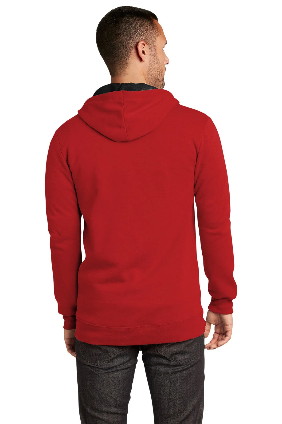 District Young Mens Concert Full-Zip Hoodies, New Red