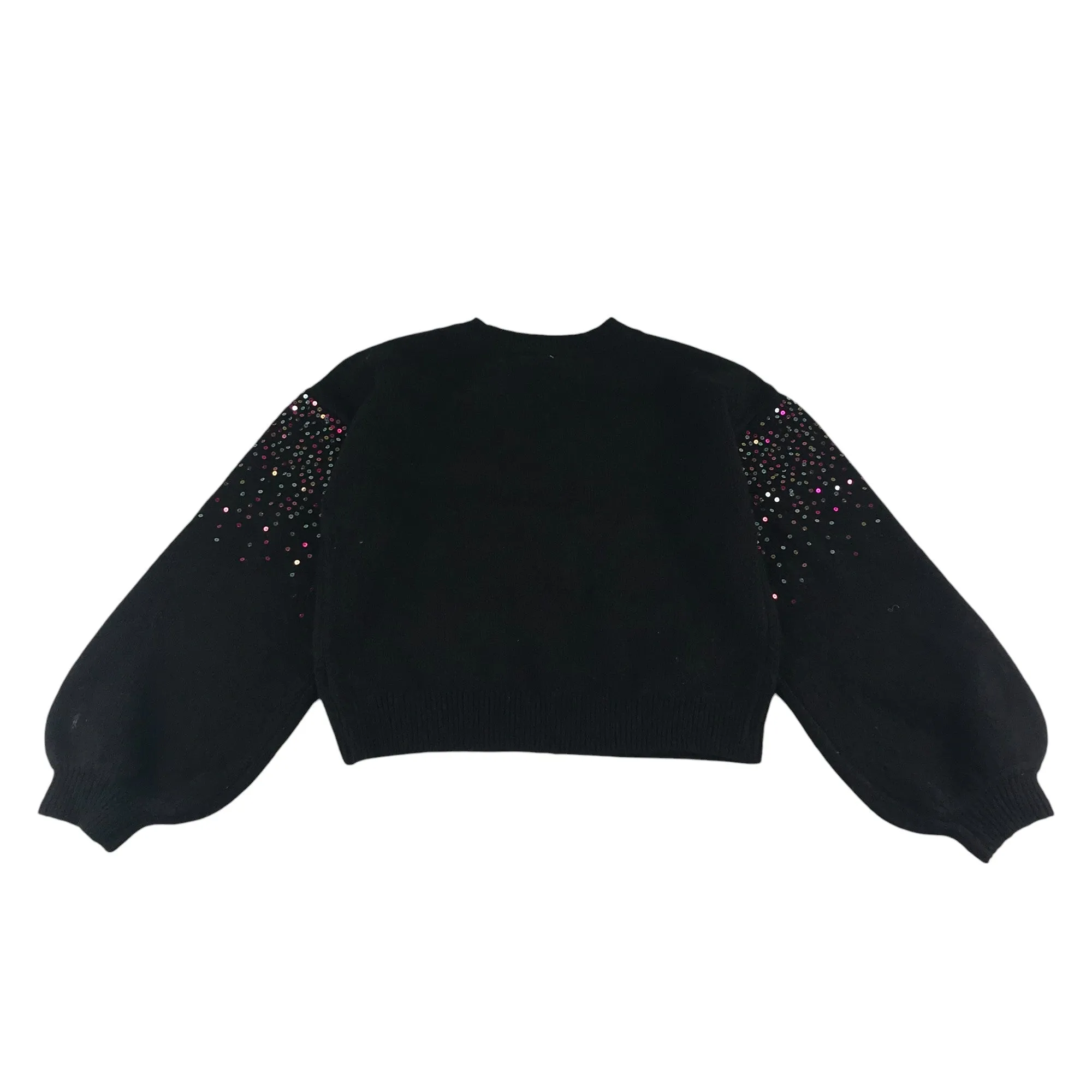 F&F jumper 10-11 years black cropped sparkly sequins