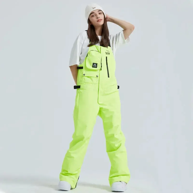 Fashion Snow Snowboard Bibs Pants Unisex Insulated Ski Overalls