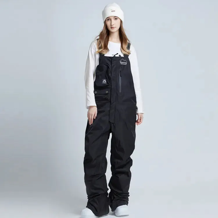 Fashion Snow Snowboard Bibs Pants Unisex Insulated Ski Overalls