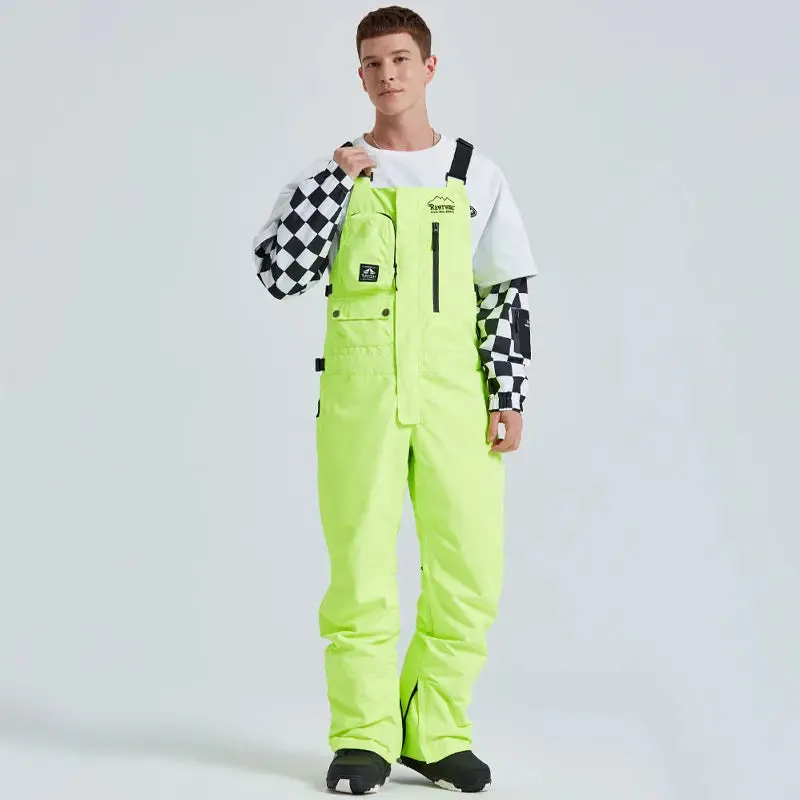 Fashion Snow Snowboard Bibs Pants Unisex Insulated Ski Overalls