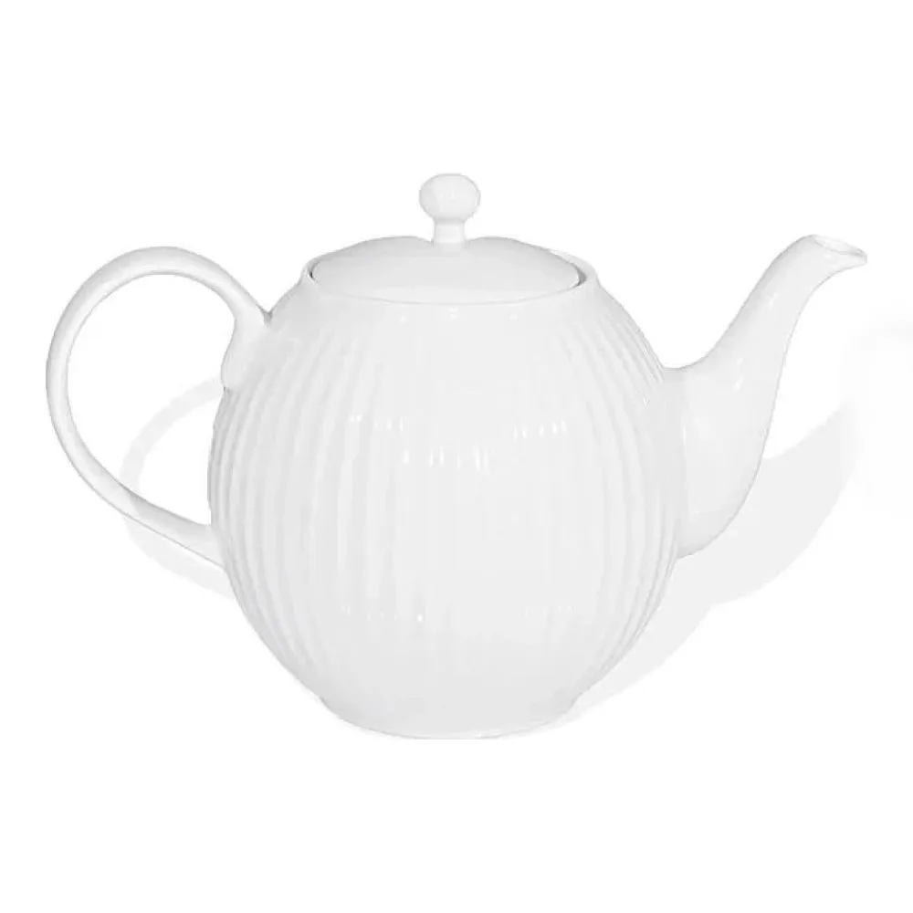 Furtino England Ultima 120cl (41.5oz) White Porcelain Teapot, Pack of 6