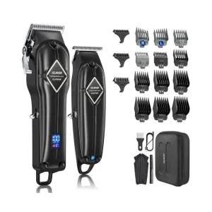 Glaker Professional Wireless Hair Clipper Kit - Black - K11S I3F