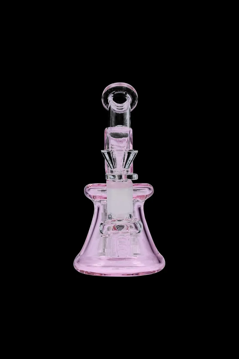 Glass Bubbler with Bell Base and Hoop Neck