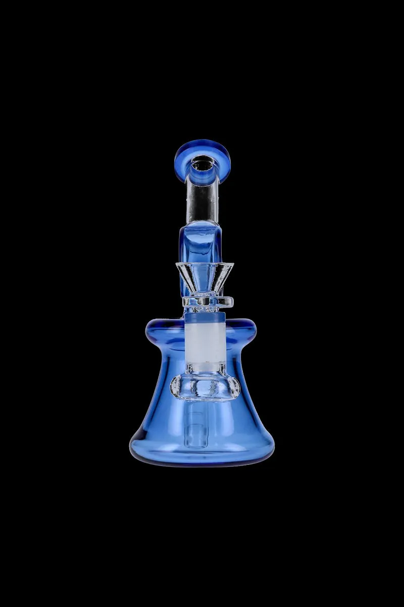 Glass Bubbler with Bell Base and Hoop Neck