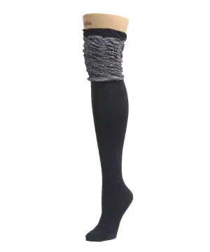 Glitzy Cap Cotton Blend Over The Knee Sock