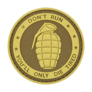 Grenade Don't Run Patch Tan