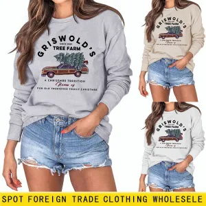 GRISWOLD'S SINCE LETTERS LOOSE LONG SLEEVE SHIRT WOMEN'S SWEATSHIRT