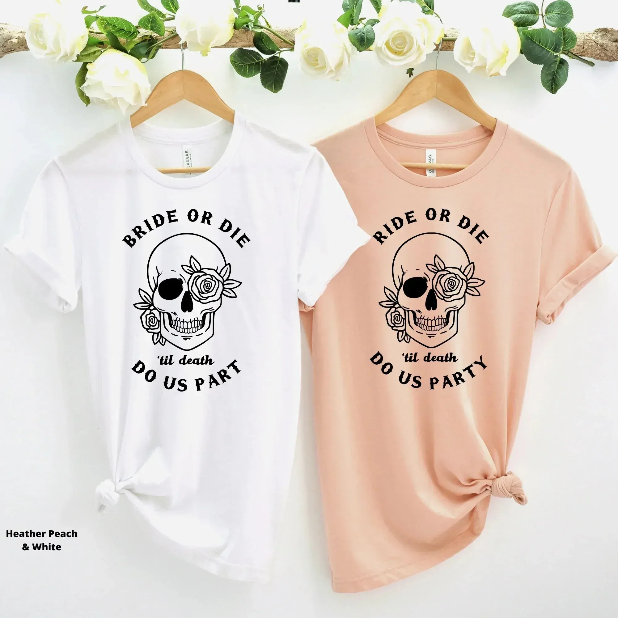 Halloween Bridal Party Shirt, Til Death Do us Part Bachelorette Party Shirts