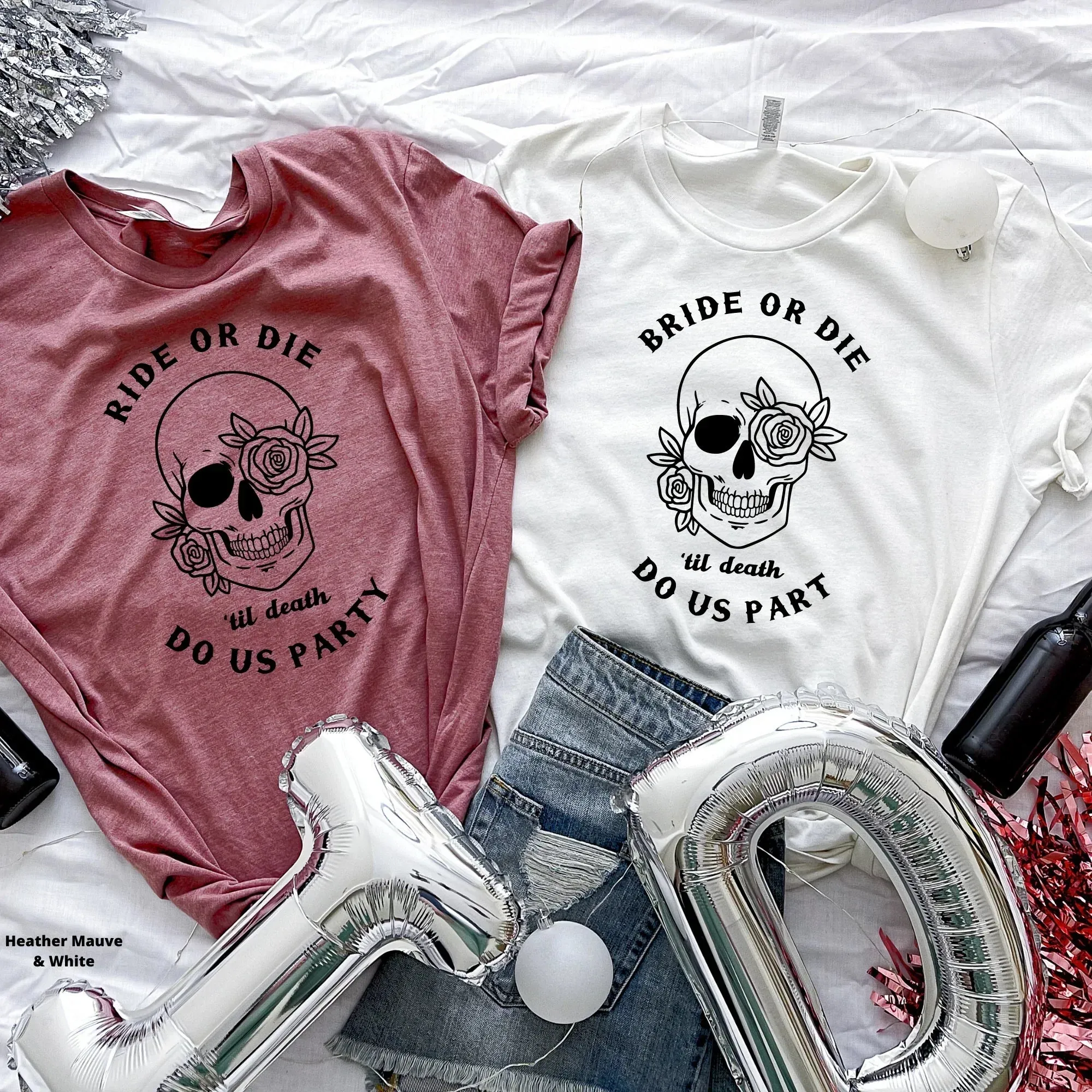 Halloween Bridal Party Shirt, Til Death Do us Part Bachelorette Party Shirts