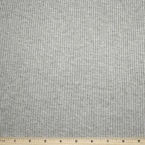 Heather Gray 2x2 rib knit fabric