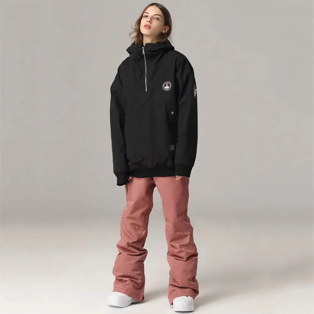 Hotian Women Drawstring Waist Snow Snowboard Cargo Jogger Pants