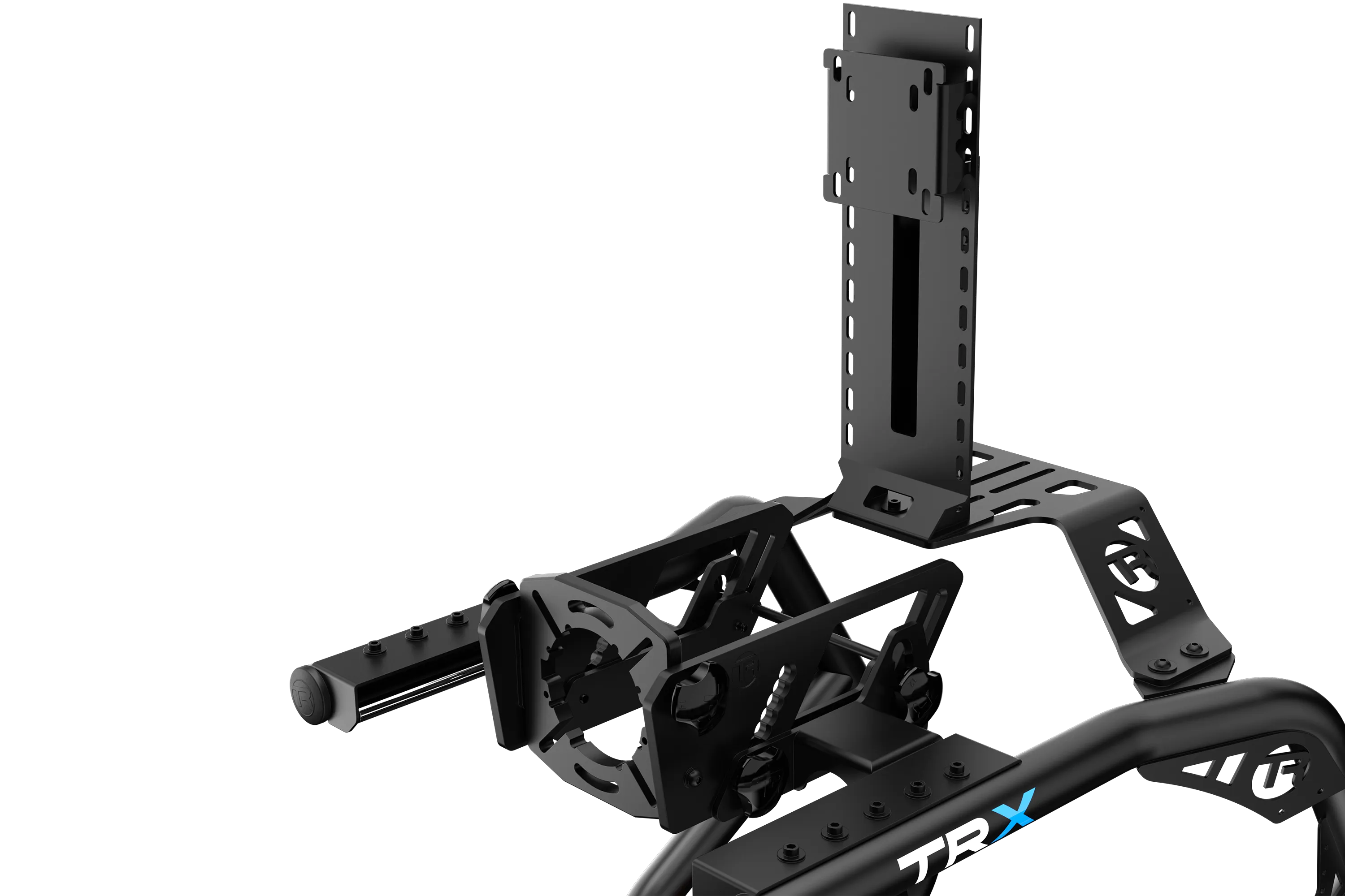 Integrated Single Monitor Stand for Trak Racer Alpine Racing TRX - Holds up to 70"