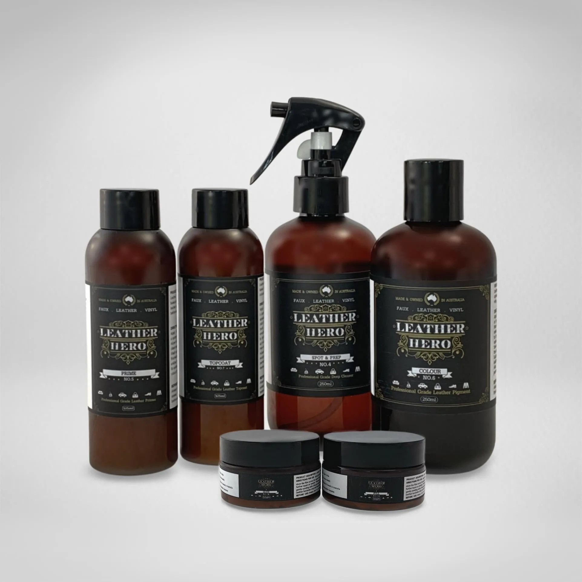 Leather Repair & Recolour Kit - Carbon