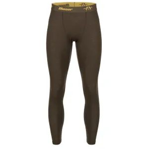 Merino Base Layer Long Johns - Dark Brown by Blaser