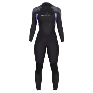 Open Box Henderson 5mm Women's Thermoprene Pro Back Zip Wetsuit, Black / Lavender, Size: 8