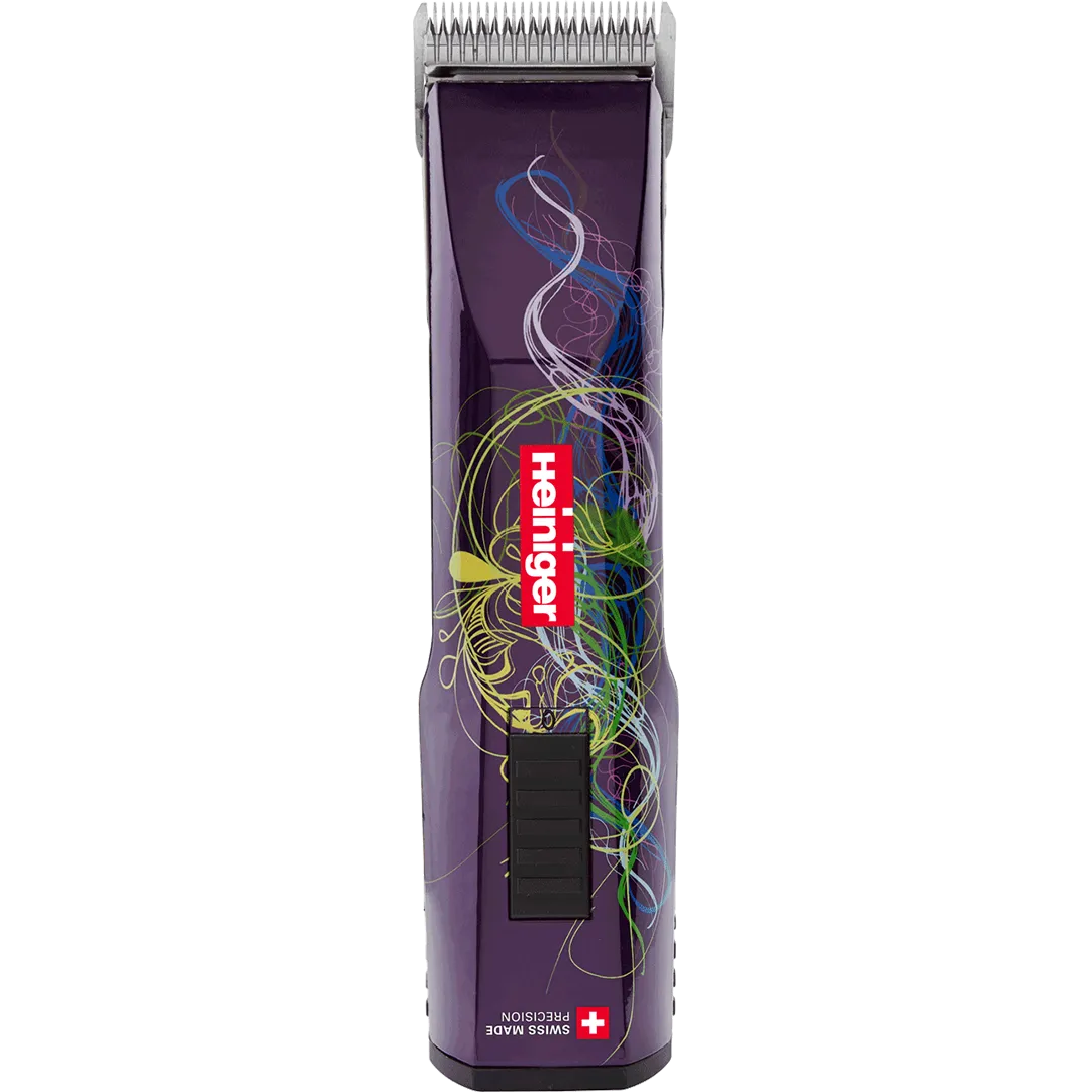 Purple Saphir Cordless Clipper Two Batteries with Free Clipper Grip by Heiniger