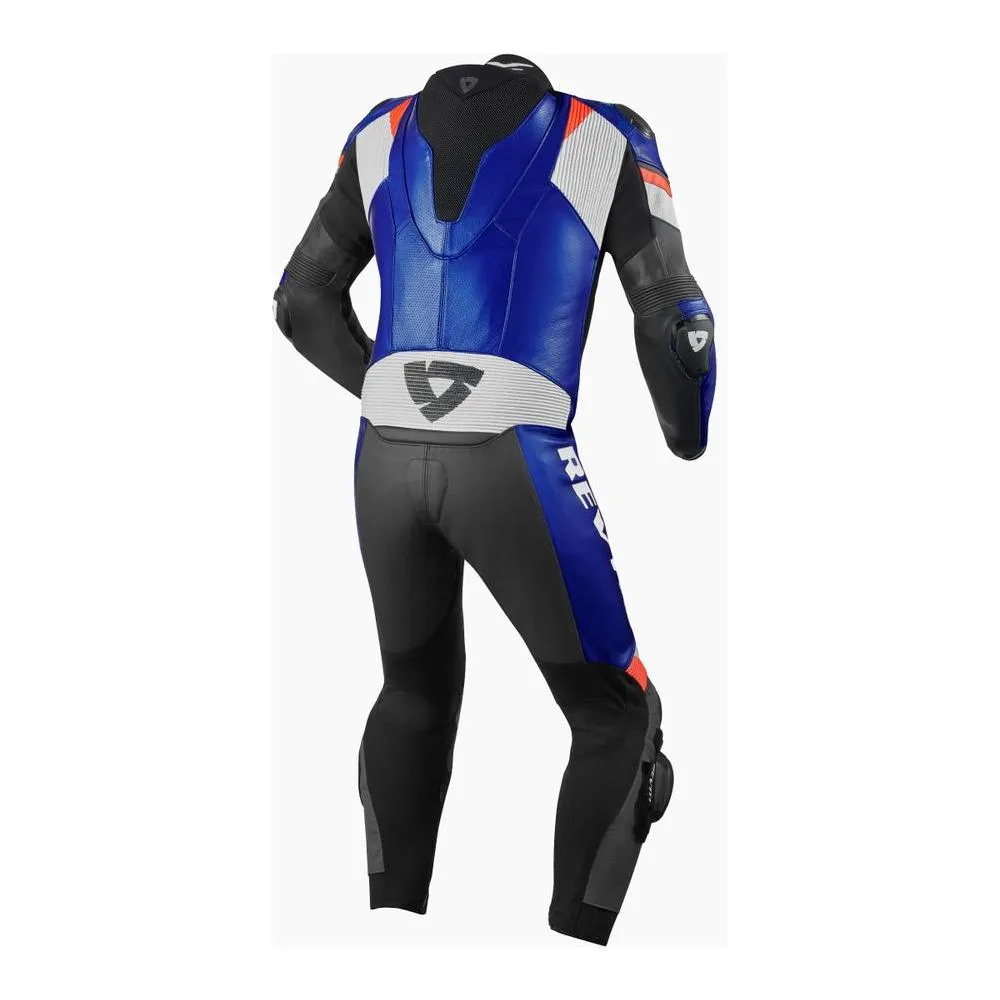 Revit Hyperspeed 2 One Piece Leather Suit Black / Blue