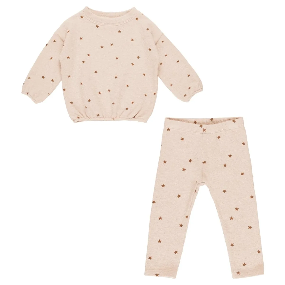 SHELL STARS SPONGEY KNIT SWEATSHIRT AND LEGGINGS SET