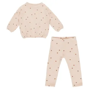 SHELL STARS SPONGEY KNIT SWEATSHIRT AND LEGGINGS SET