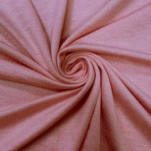 Shrimp Pink Solid Rayon Spandex Jersey Knit Fabric