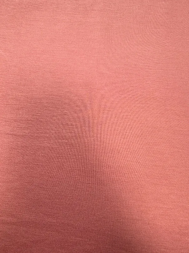 Shrimp Pink Solid Rayon Spandex Jersey Knit Fabric