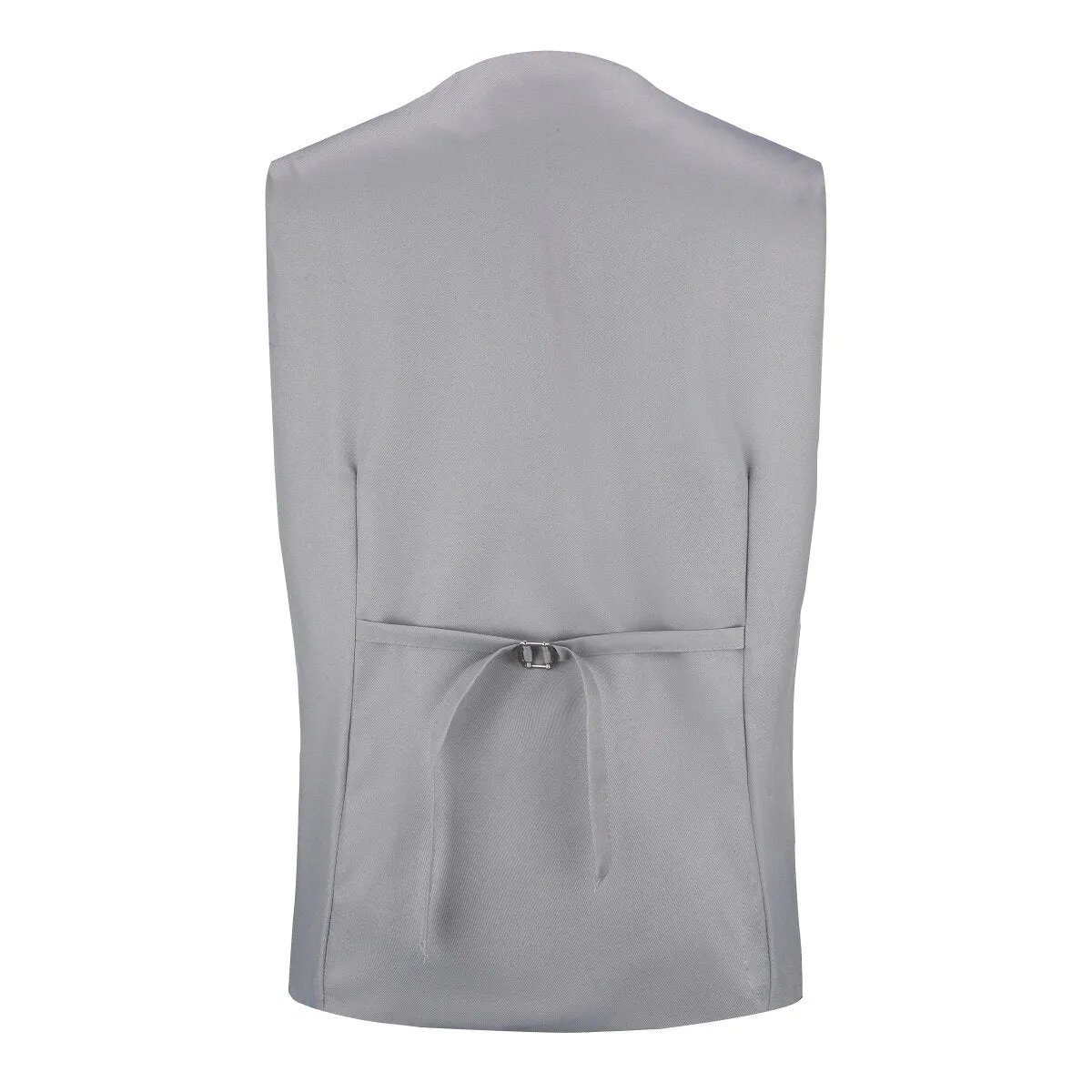 Slim Fit Solid Color Fashion Vest Grey