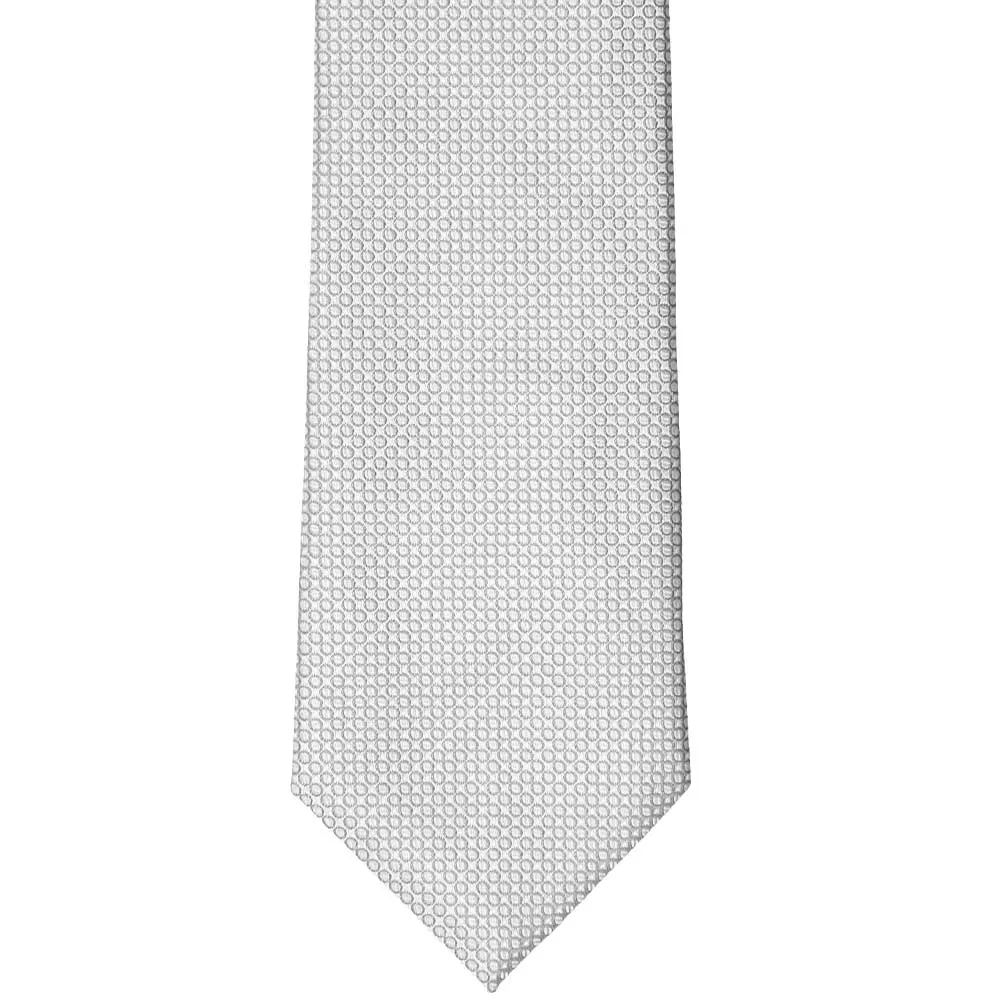 Soft Gray Henry Grain Pattern Necktie