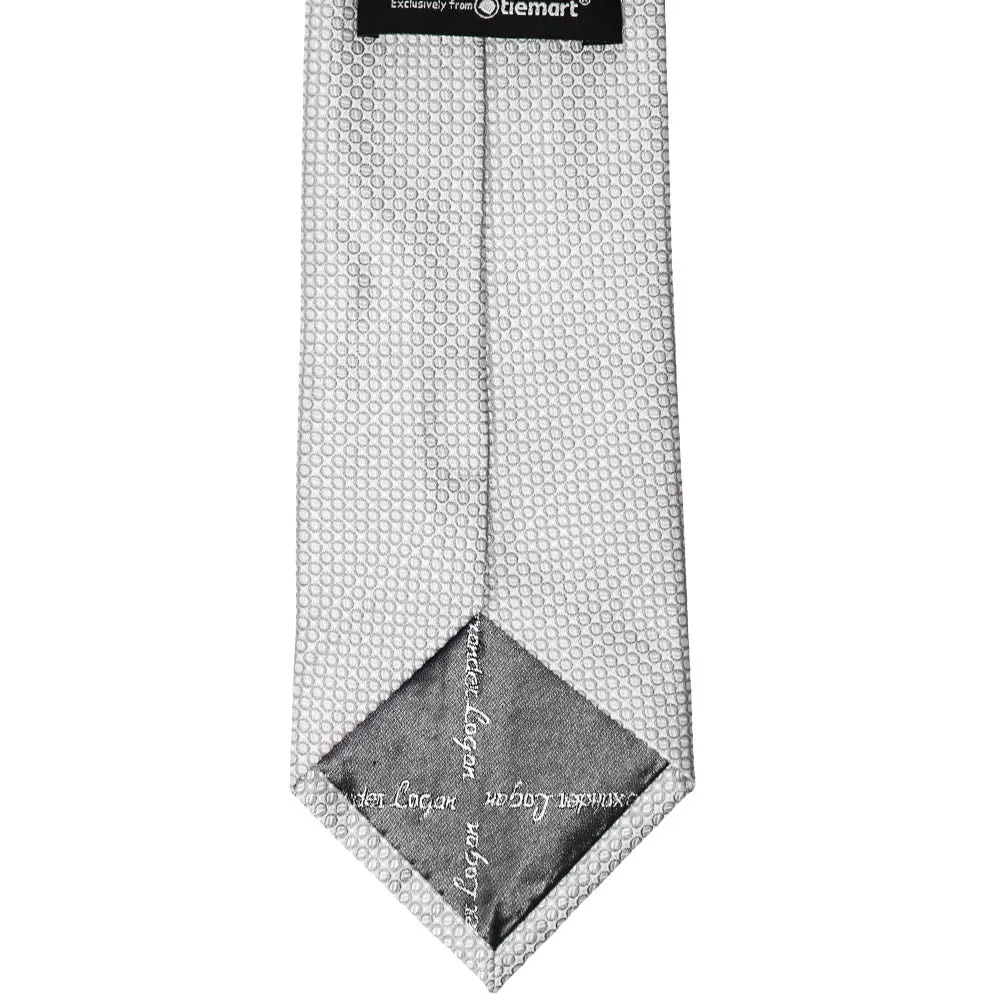 Soft Gray Henry Grain Pattern Necktie