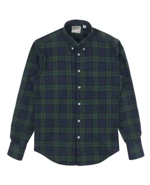 Soft Tartan Regular Shirt  Navy Green