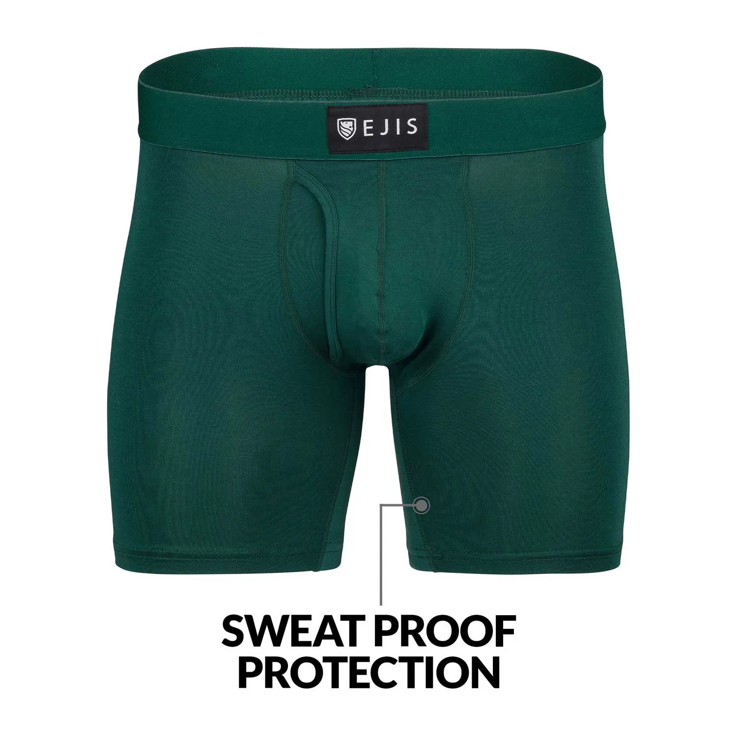 Sweat Proof Men's Boxer Briefs with Fly - Mix 9-Pack (5x Black, 4x Green)